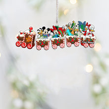 Load image into Gallery viewer, Personalized Christmas Mouse Train Ornament Custom Name Gift