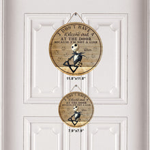 Load image into Gallery viewer, Personalized Nightmare Round Wood Sign Custom Name Gift