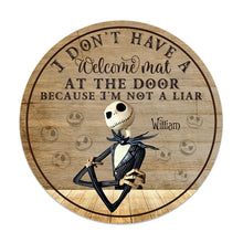 Load image into Gallery viewer, Personalized Nightmare Round Wood Sign Custom Name Gift