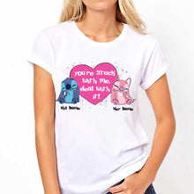 Load image into Gallery viewer, Personalized Couple T-shirt and Hoodie You're Stuck With Me Gift