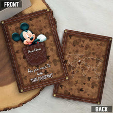 Load image into Gallery viewer, Personalized Mouse Passport Holder Custom Name Travel Gift