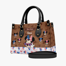 Load image into Gallery viewer, Personalized Leather Handbag for Grandma Magic Gift for Independence Day
