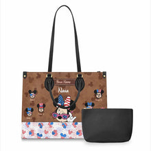 Load image into Gallery viewer, Personalized Leather Handbag for Grandma Magic Gift for Independence Day