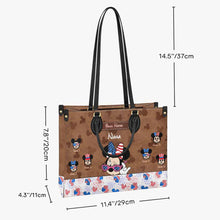Load image into Gallery viewer, Personalized Leather Handbag for Grandma Magic Gift for Independence Day