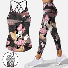 Load image into Gallery viewer, Personalized Little Pink Mouse Ears Cross Tank & Leggings Set