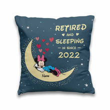 Load image into Gallery viewer, Personalized Retired Throw Pillow with Custom Name Gift for Retirement