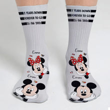 Load image into Gallery viewer, Custom Personalized Mouse Socks Gift for Couples | Forever To Go