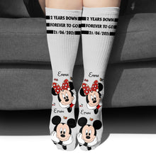 Load image into Gallery viewer, Custom Personalized Mouse Socks Gift for Couples | Forever To Go