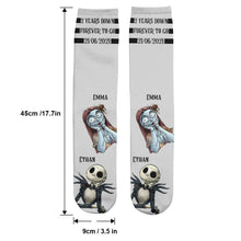 Load image into Gallery viewer, Personalized Nightmare Before Christmas Socks Custom Name Gift