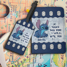Load image into Gallery viewer, Personalized Leather Luggage Tag & Passport Holder Travel Set Gift