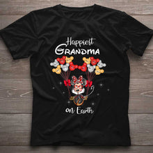 Load image into Gallery viewer, Personalized Grandma T-Shirt & Hoodie with Happiest Grandma Design