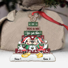 Load image into Gallery viewer, Personalized Christmas Mouse Ornament Custom Name Gift for Couple