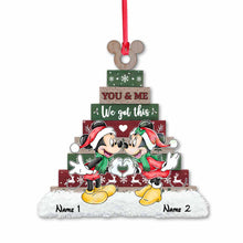 Load image into Gallery viewer, Personalized Christmas Mouse Ornament Custom Name Gift for Couple
