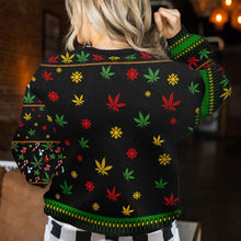 Load image into Gallery viewer, Personalized Christmas Weed Sweater Custom Name Holiday Gift