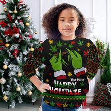 Load image into Gallery viewer, Personalized Christmas Weed Sweater Custom Name Holiday Gift