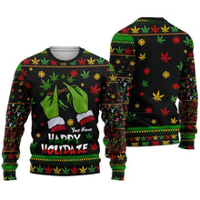 Load image into Gallery viewer, Personalized Christmas Weed Sweater Custom Name Holiday Gift