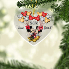 Load image into Gallery viewer, Personalized Christmas Couple Transparent Ornament Custom Names Gift