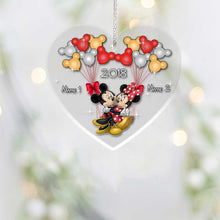 Load image into Gallery viewer, Personalized Christmas Couple Transparent Ornament Custom Names Gift