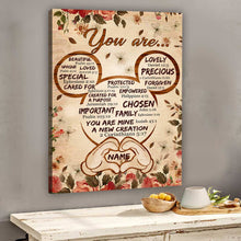 Load image into Gallery viewer, Personalized 'You Are...' Canvas Print Custom Name Family Gift