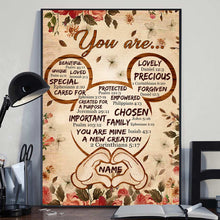 Load image into Gallery viewer, Personalized 'You Are...' Canvas Print Custom Name Family Gift