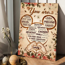 Load image into Gallery viewer, Personalized 'You Are...' Canvas Print Custom Name Family Gift