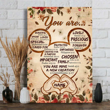 Load image into Gallery viewer, Personalized 'You Are...' Canvas Print Custom Name Family Gift