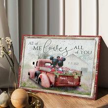 Load image into Gallery viewer, Personalized Canvas Art All of Me Loves All of You Gift for Couple Anniversary