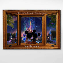 Load image into Gallery viewer, Personalized Mouse Poster Home Is Wherever I Am Gift for Couple