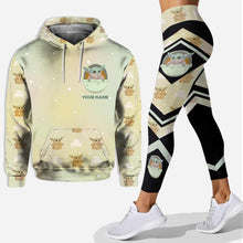 Load image into Gallery viewer, Personalized Baby Yoda Hoodie & Leggings Set Custom Name Gift