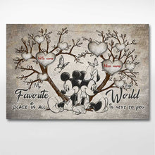 Load image into Gallery viewer, Personalized Mickey Mouse Poster Custom Names Gift for Couples