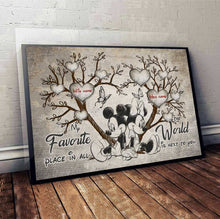 Load image into Gallery viewer, Personalized Mickey Mouse Poster Custom Names Gift for Couples