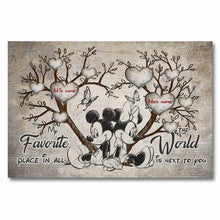 Load image into Gallery viewer, Personalized Mickey Mouse Poster Custom Names Gift for Couples