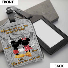 Load image into Gallery viewer, Personalized Leather Luggage Tag with Custom Names for Travelers