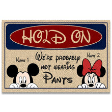 Load image into Gallery viewer, Personalized Couple Mouse Doormat Custom Name Gift for Anniversary