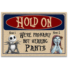 Load image into Gallery viewer, Personalized Couple Doormat Hold On Custom Names Gift