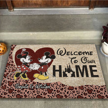 Load image into Gallery viewer, Personalized Couple Doormat Welcome Home Custom Name Gift