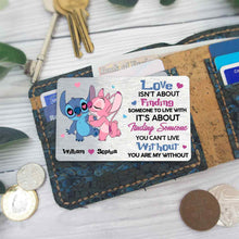 Load image into Gallery viewer, Personalized Couple Wallet Insert Card Custom Love Message Gift