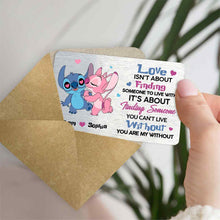Load image into Gallery viewer, Personalized Couple Wallet Insert Card Custom Love Message Gift