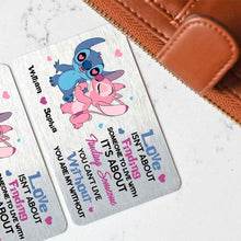 Load image into Gallery viewer, Personalized Couple Wallet Insert Card Custom Love Message Gift