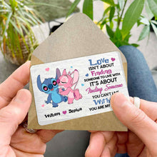 Load image into Gallery viewer, Personalized Couple Wallet Insert Card Custom Love Message Gift