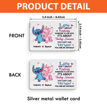 Load image into Gallery viewer, Personalized Couple Wallet Insert Card Custom Love Message Gift