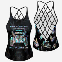Load image into Gallery viewer, Personalized Women's Cross Tank Top & Shorts Set | Custom Name Gift