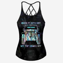 Load image into Gallery viewer, Personalized Women's Cross Tank Top & Shorts Set | Custom Name Gift