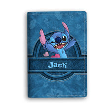 Load image into Gallery viewer, Personalized Ohana Passport Holder Custom Name Travel Gift for Couples