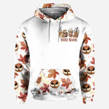 Load image into Gallery viewer, Personalized Halloween and Thanksgiving Hoodie & Leggings Set Custom Name Fall Gift