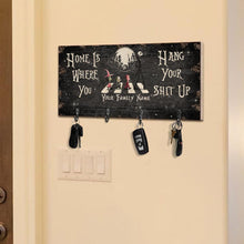 Load image into Gallery viewer, Personalized Key Rack with Family Name Wall Decor Gift