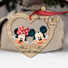 Load image into Gallery viewer, Personalized Christmas Mouse Ornament Custom Name Gift for Couples