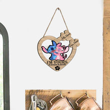 Load image into Gallery viewer, Personalized Ohana Wood Sign Custom Name Heart Gift for Him/Her