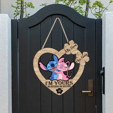 Load image into Gallery viewer, Personalized Ohana Wood Sign Custom Name Heart Gift for Him/Her