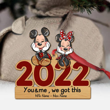 Load image into Gallery viewer, Personalized Christmas Mouse Ornament Custom Names Gift